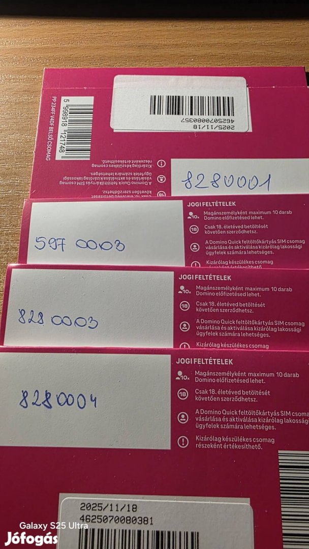 T mobil könyű telefonszámok 828.0001.597.0003.828.0003.828.0