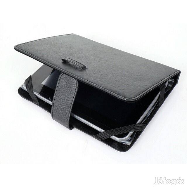 Tablet e-book Mac ipad Tartó Műbőr Tok 7" Fekete _