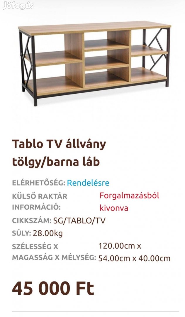 Tabló TV állvány eladó 