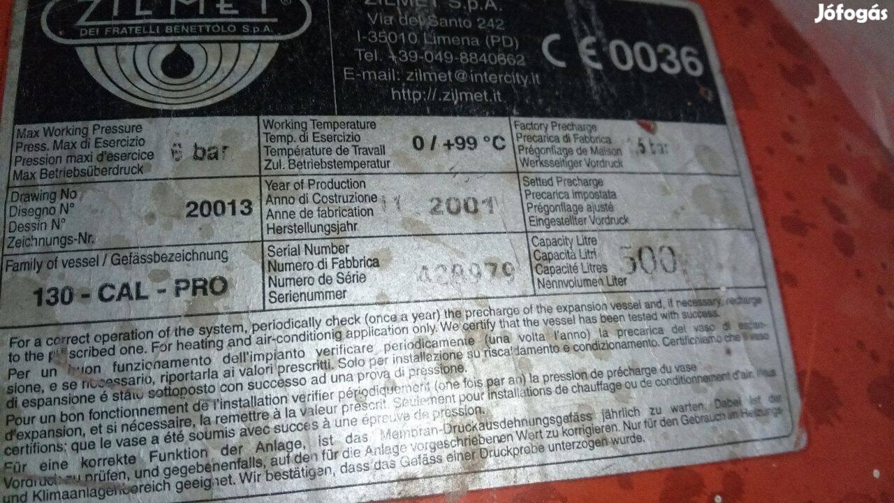 Tágulási tartály fűtési rendszerbe