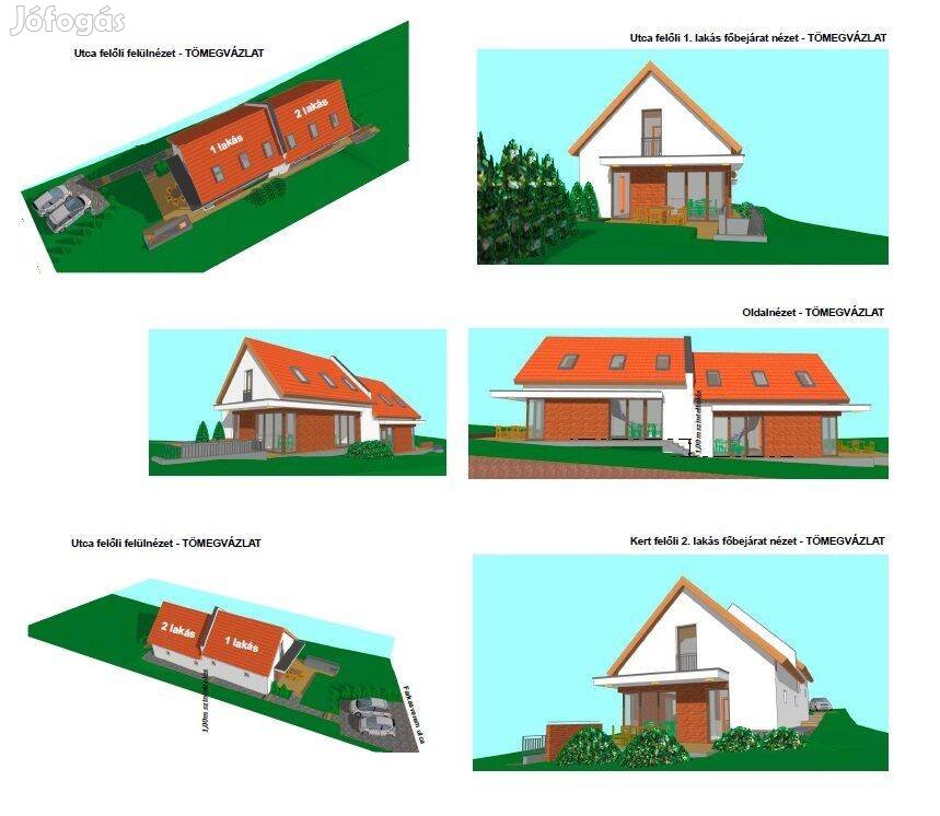 Tahitótfalu kedvelt részén új építésű ikerházfél eladó