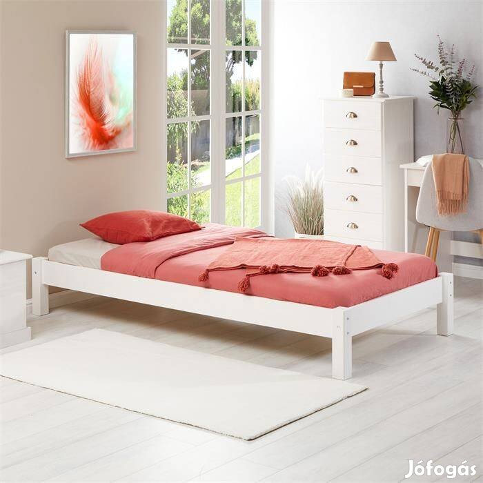 Tajfun 90 x 190 fenyő futon ágykeret (fehér) 71056