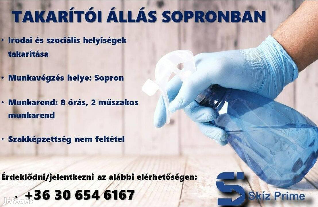 Takarító állás Sopron