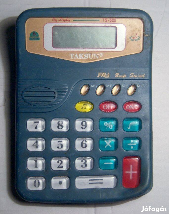 Taksun TS-528 Számológép (kb.1999) hibás, hiányos