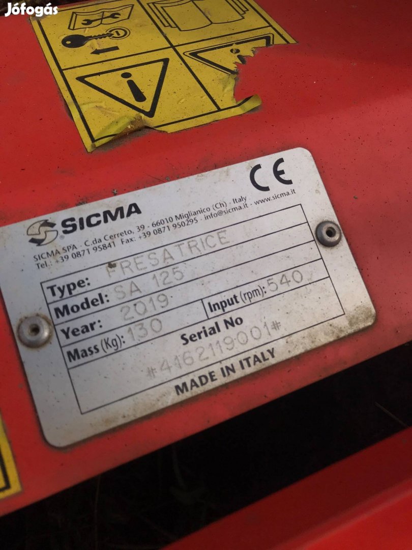 Talajmaró kistraktorhoz Sicma SA125