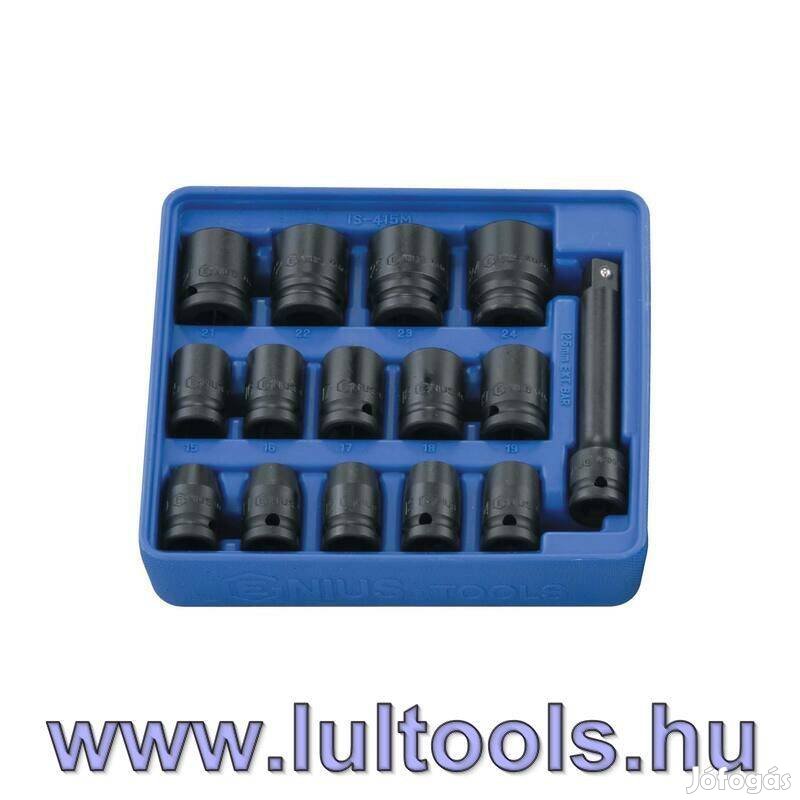 Tálcás légkulcsfej készlet 10-24mm 1/2 15 részes