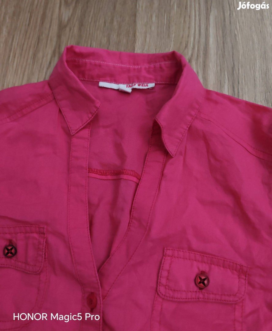 Tally Weijl pink pamut női hosszított blúz S