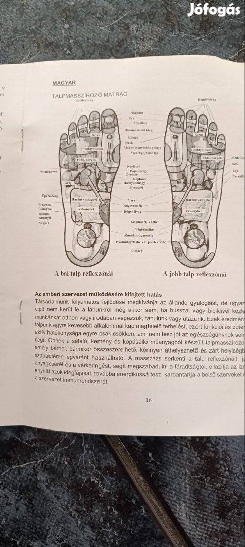 Talpmaszírozó matrac új