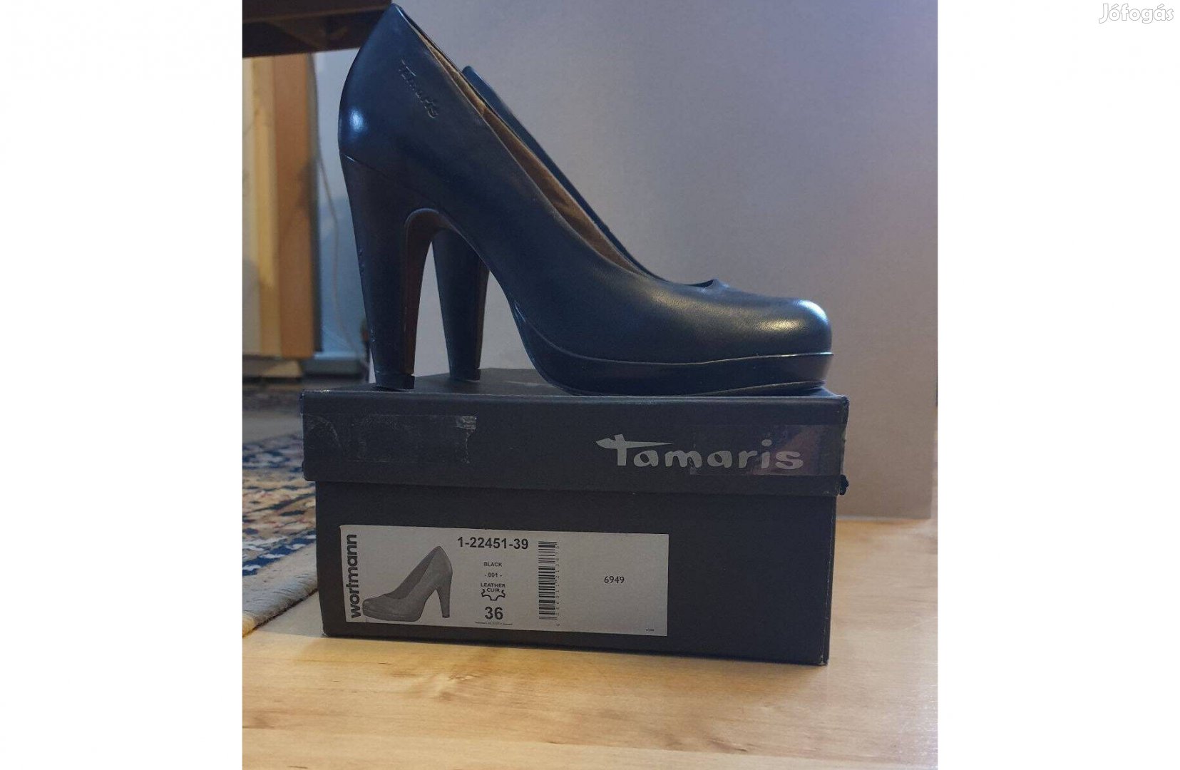 Tamaris bőr cipő 36