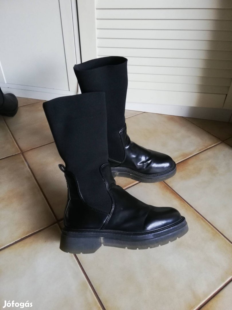 Tamaris fekete 36-37 csizma bakancs 