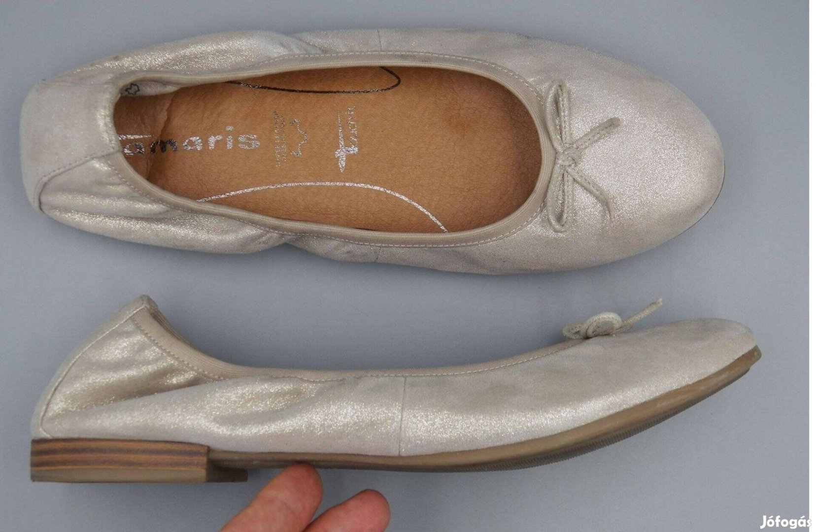 Tamaris puha bőr balerina cipő, 38 -as