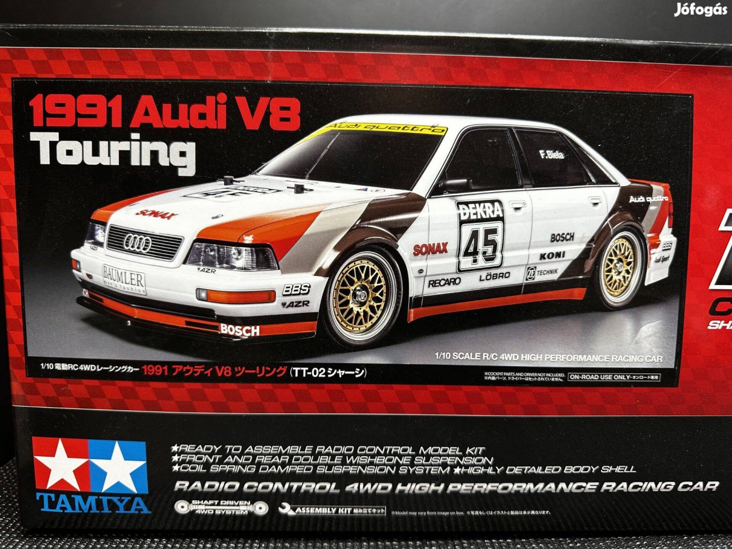 Tamiya TT-02 Audi V8 Touring 58682 gyári vezérlővel