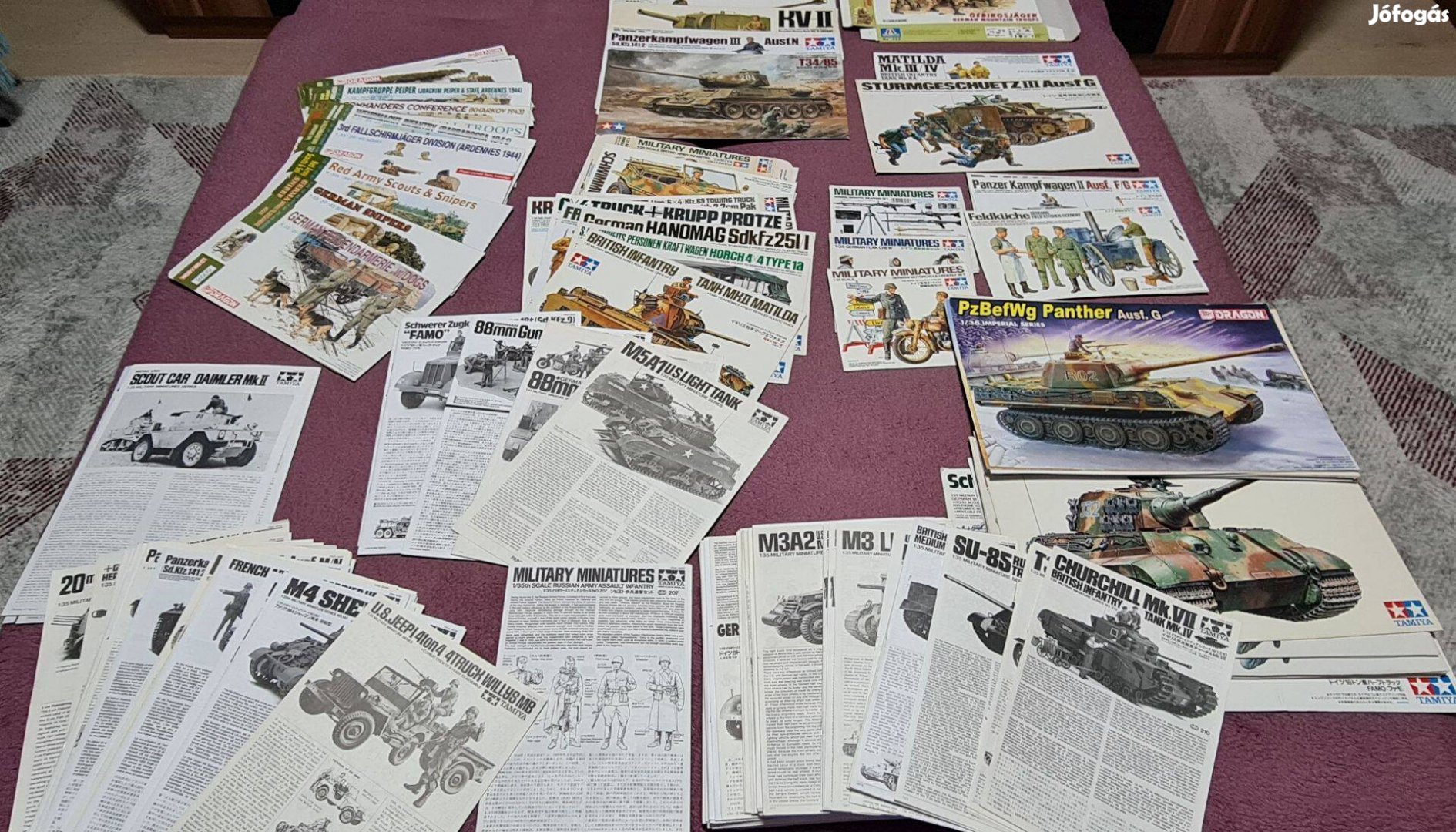 Tamiya, Dragon, Italeri makettek információs anyagai