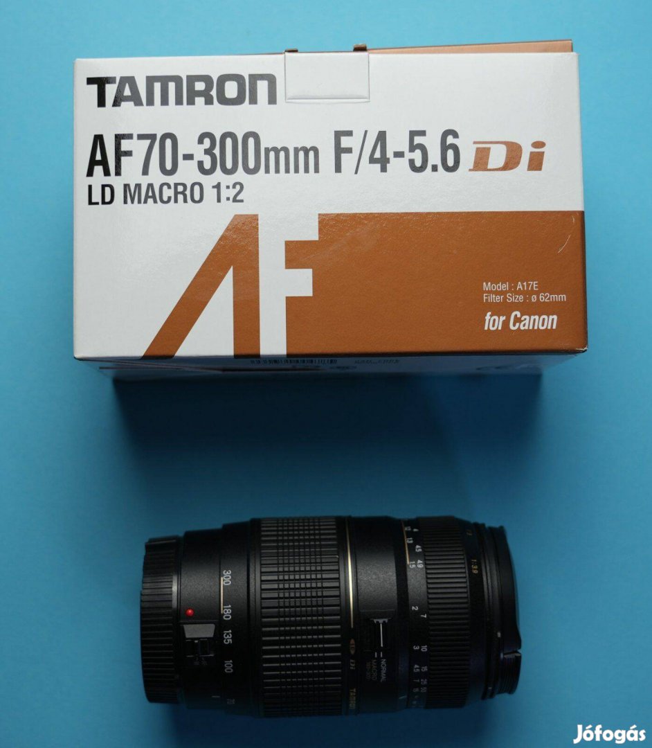 Tamron AF 70-300mm obi +gyári doboz, (Canon) Foxpost egyeztetés után!