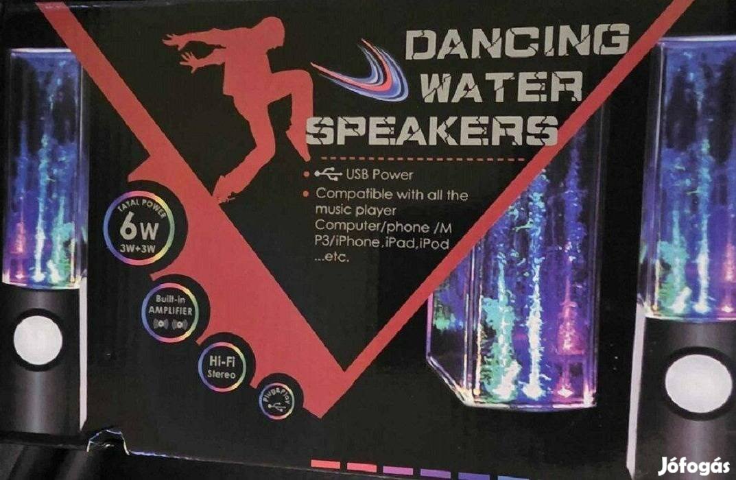 Táncoló Hangfalak zene ritmusára LED-el megvilágított táncoló víz