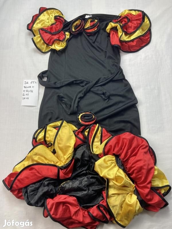 Táncos jelmez, spanyol jelmez, Flamenco jelmez, felnőtt jelmez DK854