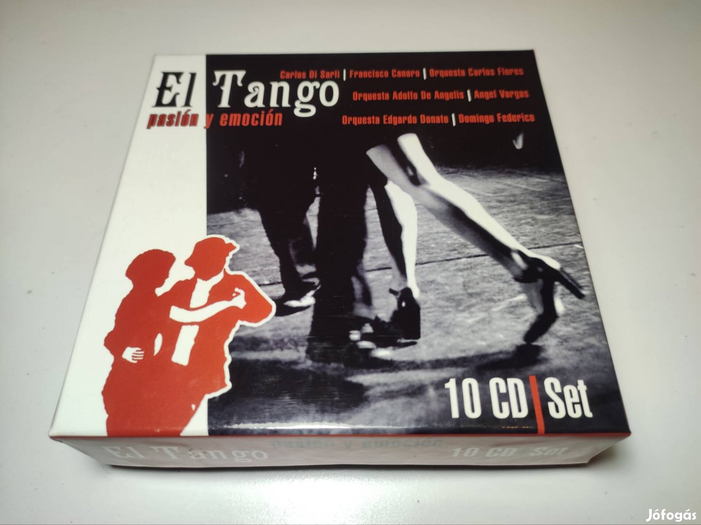Tangó CD doboz 10 x egy órányi anyaggal, El Tango