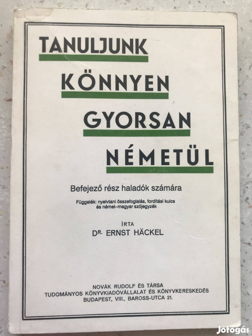 Tanuljunk könnyen, gyorsan németül befejező rész