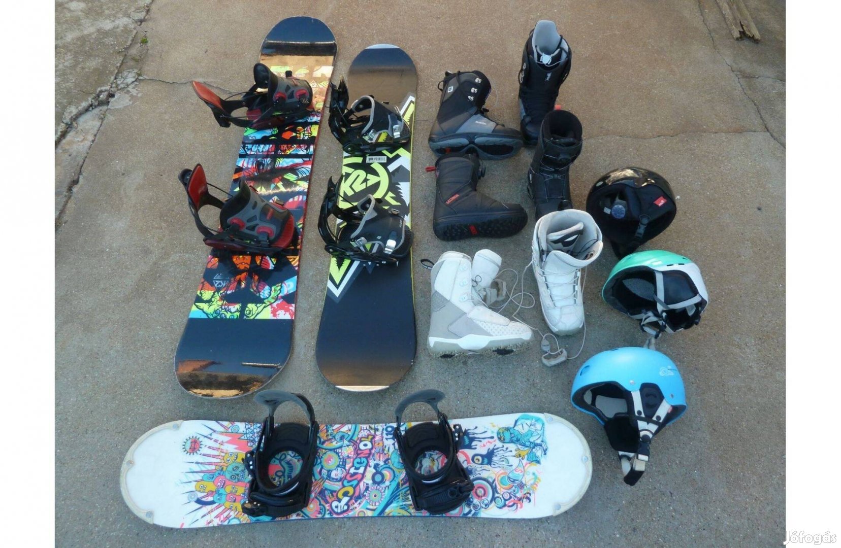 Tanuló Rocker snowboard és más márkás snowboard felszerelés lap,kötés