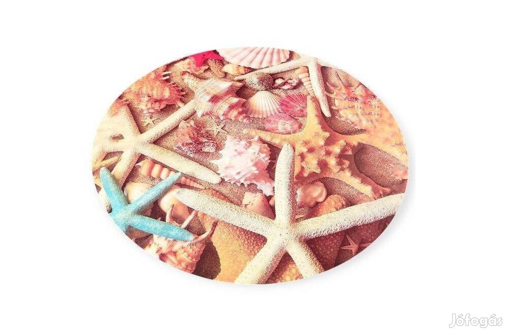 Tányéralátét tengeri csillag és kagyló mintával 38 cm