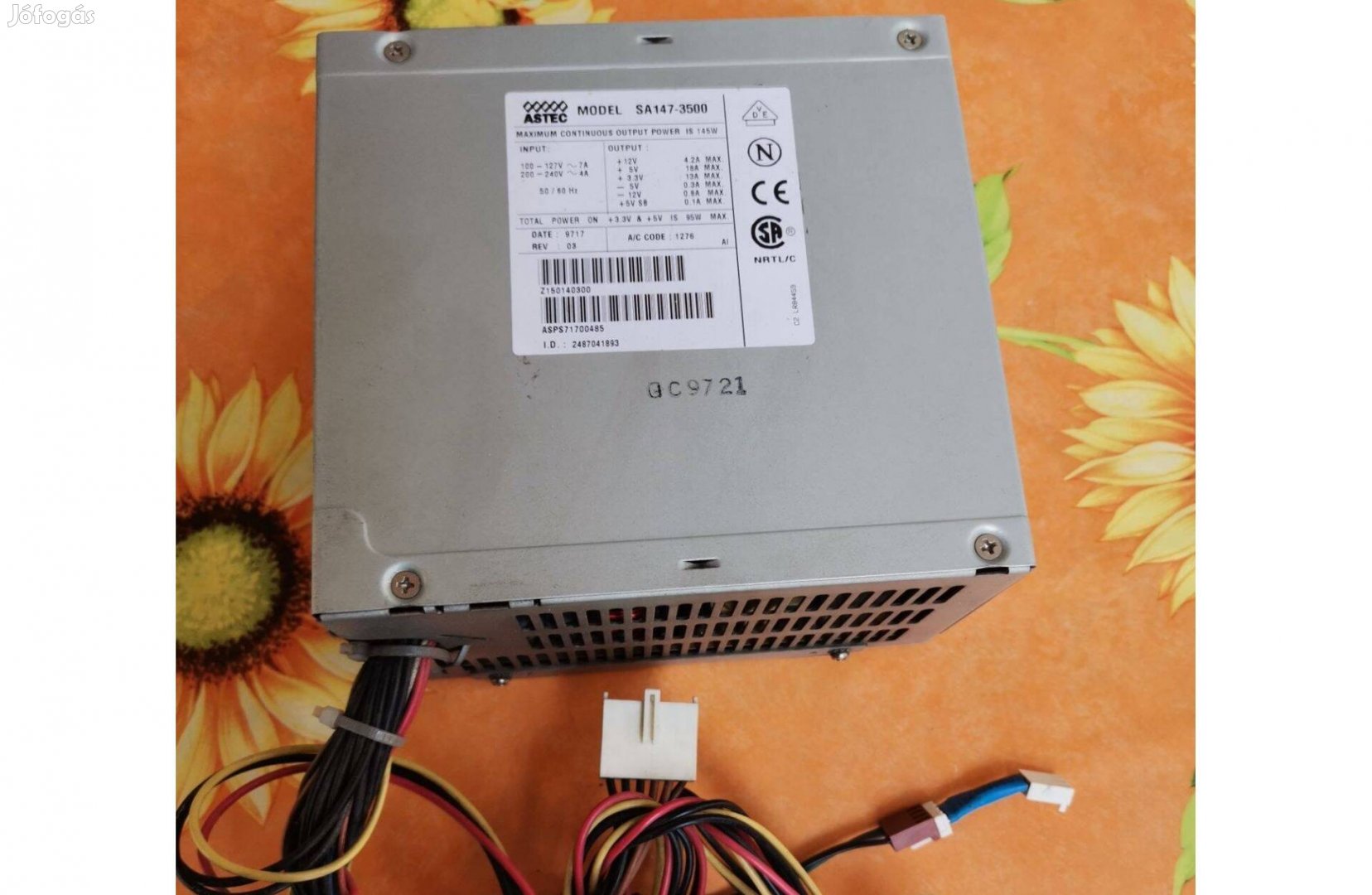 Táp 145W Astec