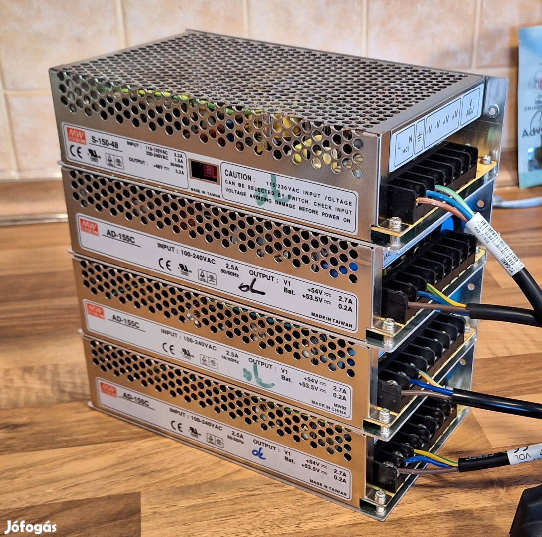 Tápegység 48V 2,5A Mean well 4db kapcsolóűzemű