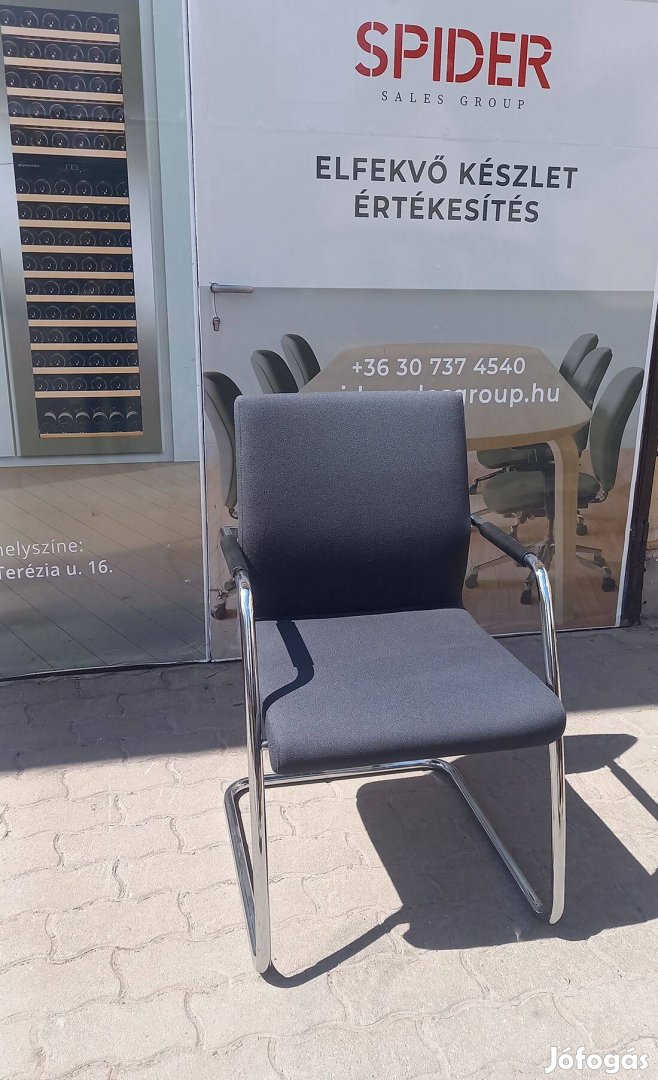 Tárgyalószék, konferencia szék, szánkótalpas, Kinnarps - használt szék