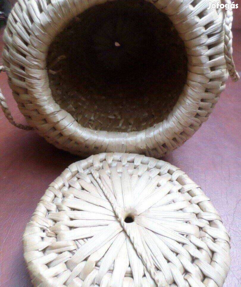 Tároló kosár natúr Új 60 cm nagy méret