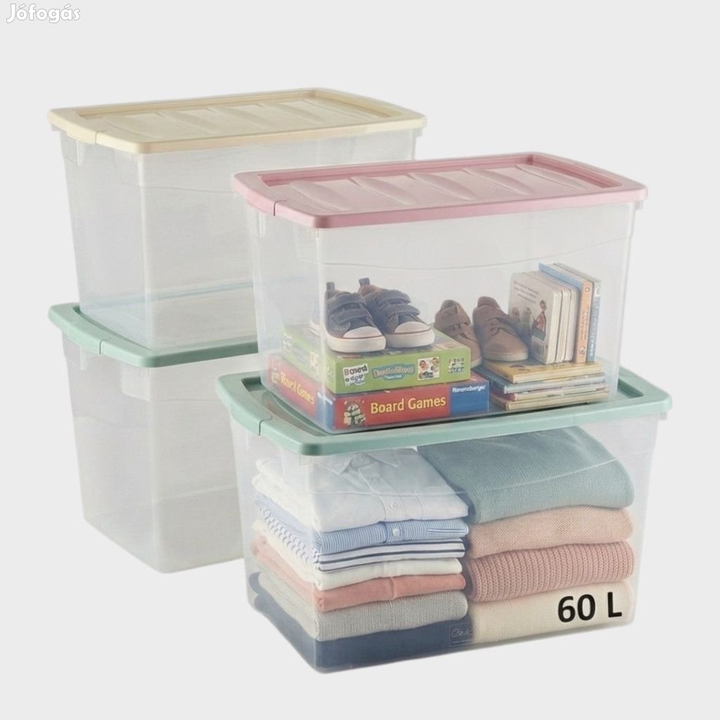 Tárolódoboz ,,gurulós,, 60L
