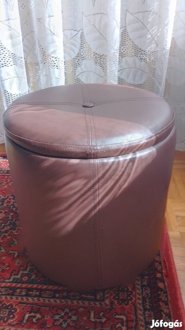 Tárolós műbőr puff