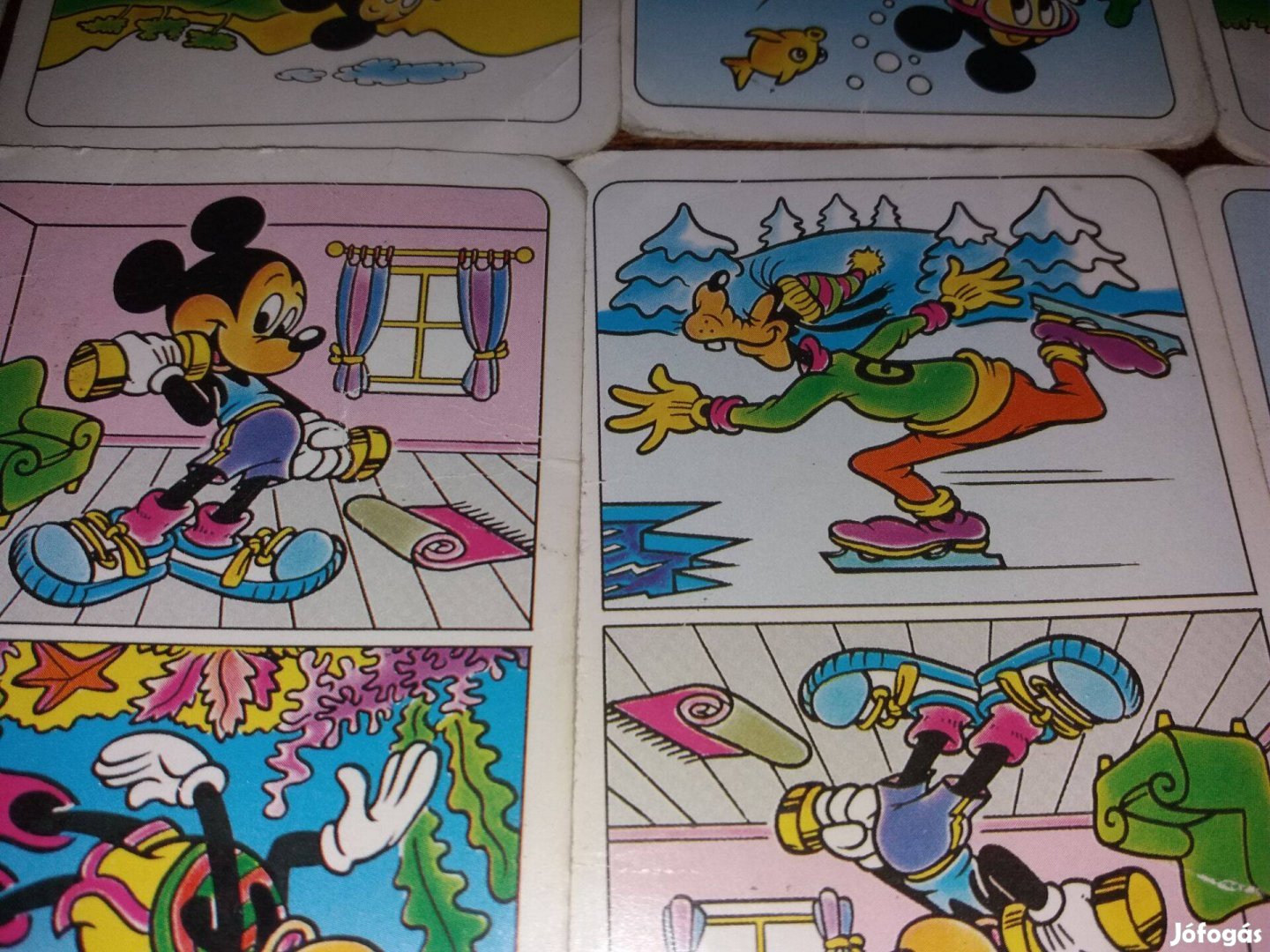 Társasjáték Ki vagyok én régi, Mickey téli domino kártya retro