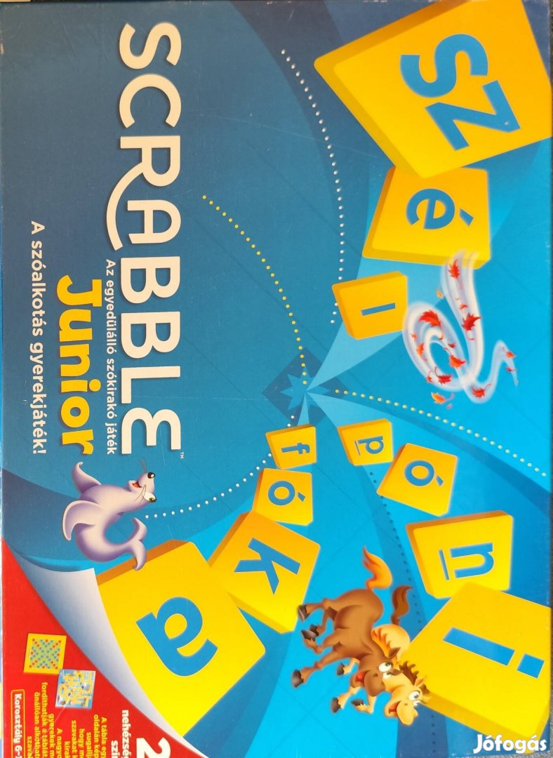 Társasjáték Scrabble junior 6+, újszerű 