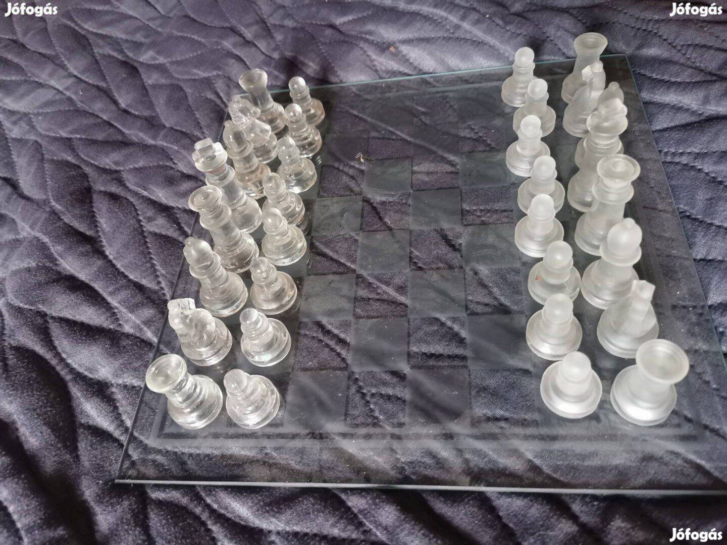 Társasjáték Üveg sakk készlet