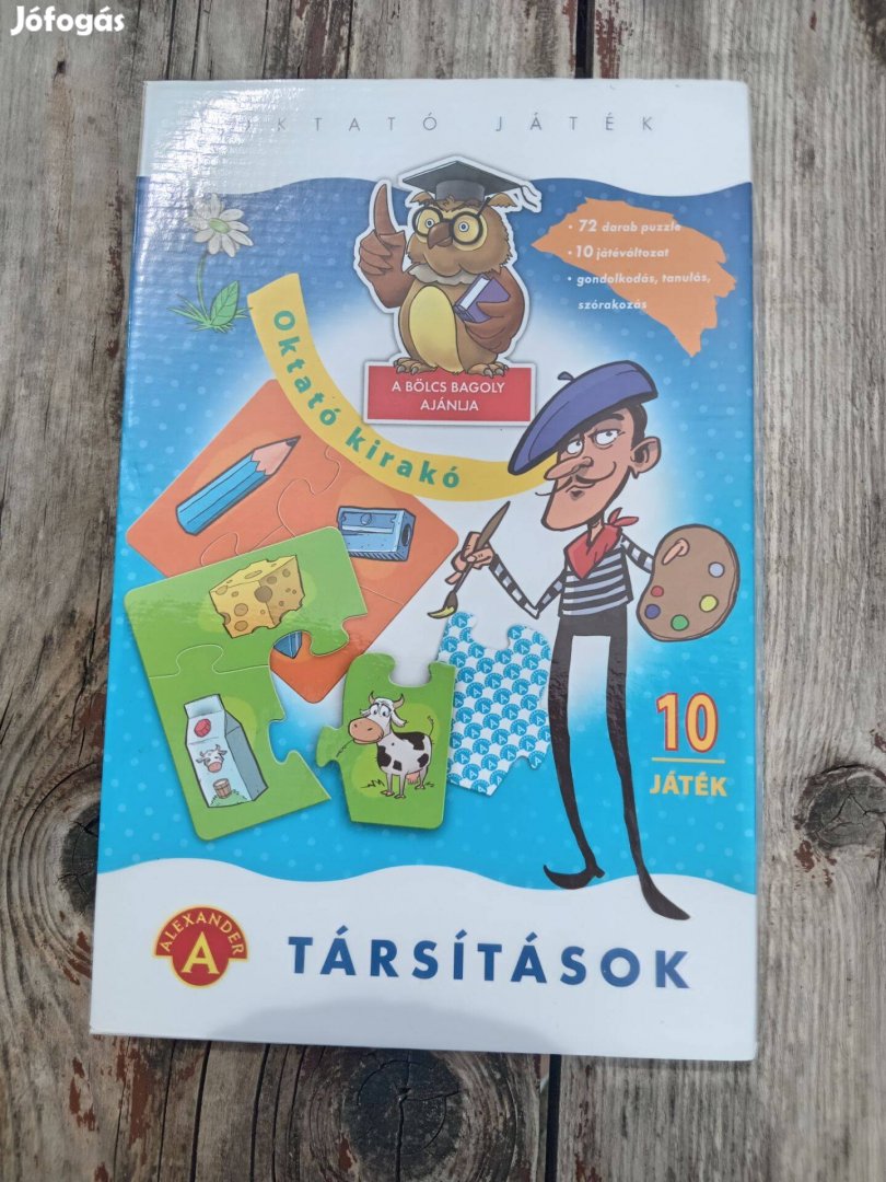 Társítások oktató kirakó játék 3+