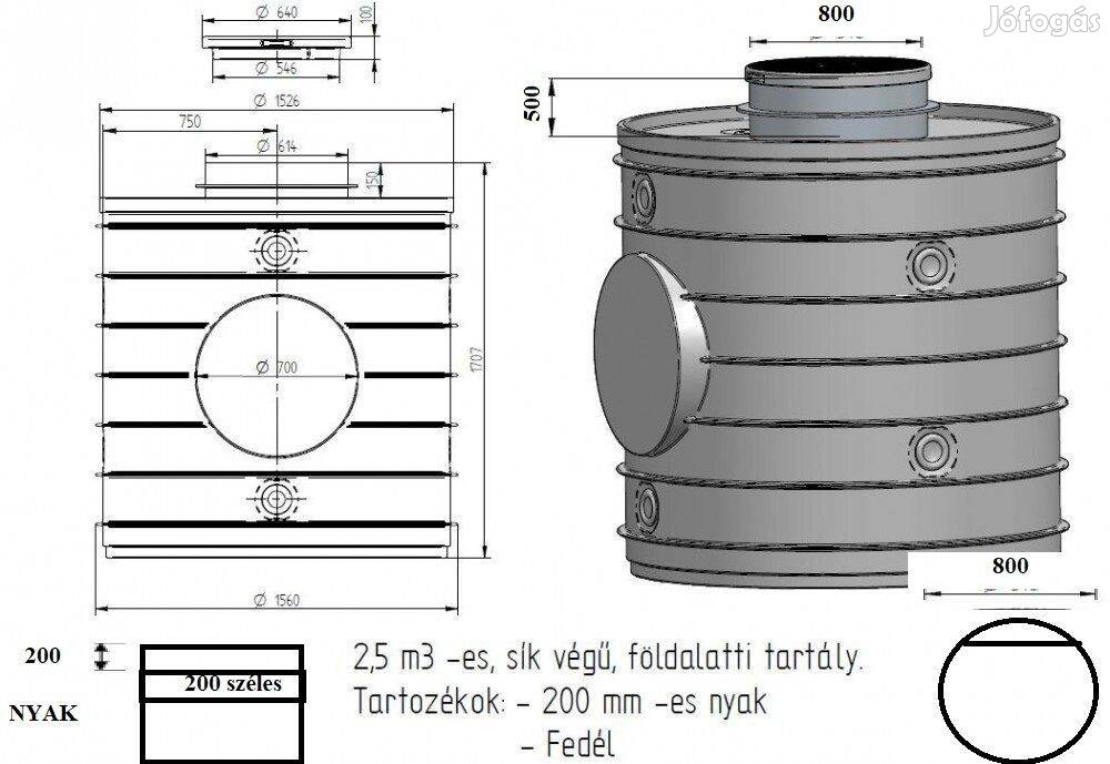 Tartály 2,5 m3