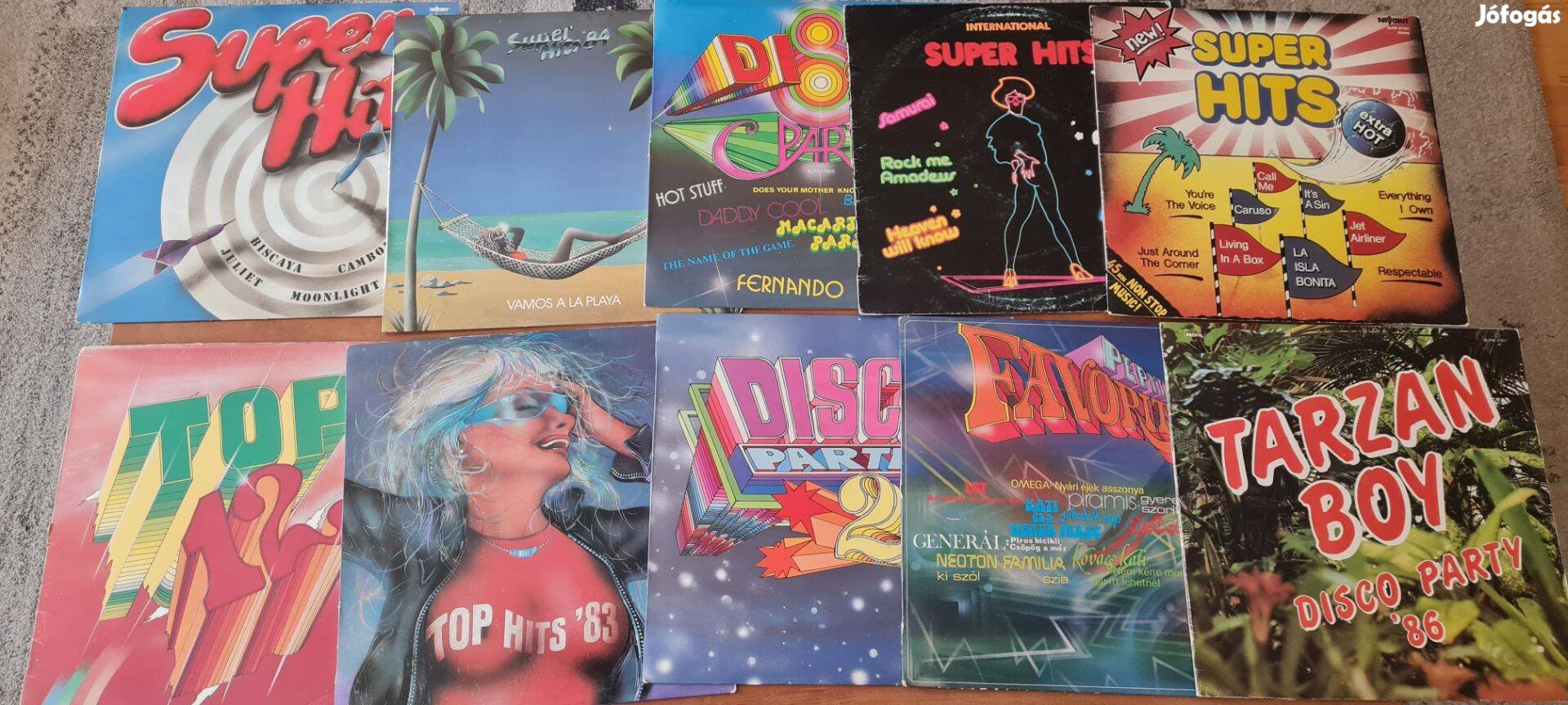 Tarzan Boy, Disco Party, Top Hits, Super Hits válogatás LP,