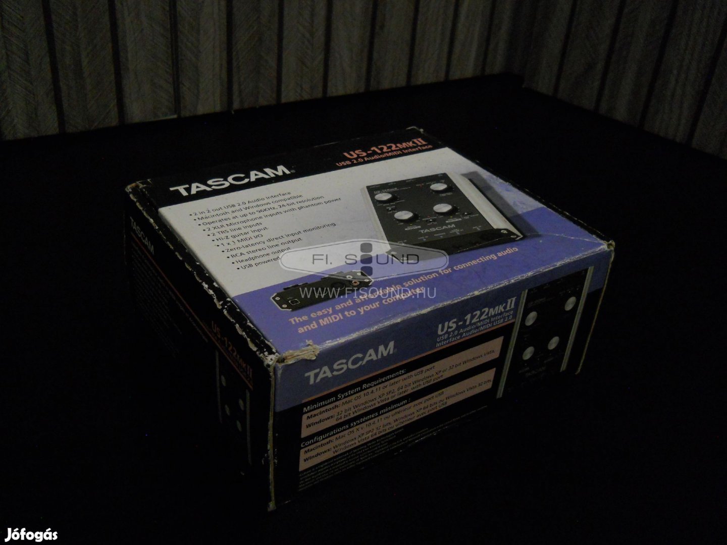 Tascam US-122mk2 ,audio midiinterface dobozában