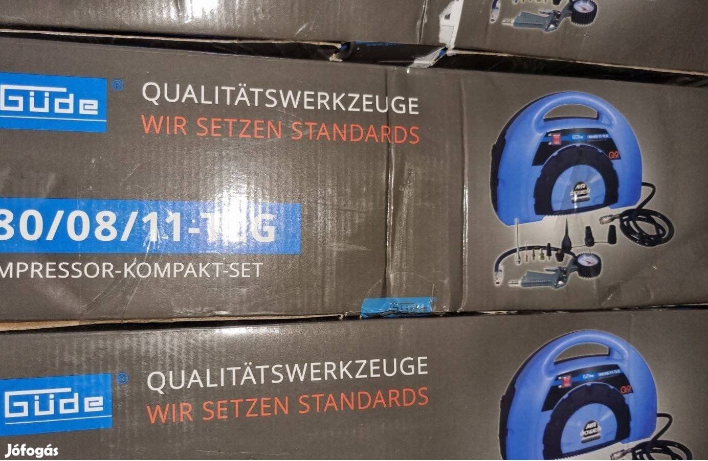 Táskakompresszor 1100W teljesítménnyel, egy hengeres olajmentes, 8bar