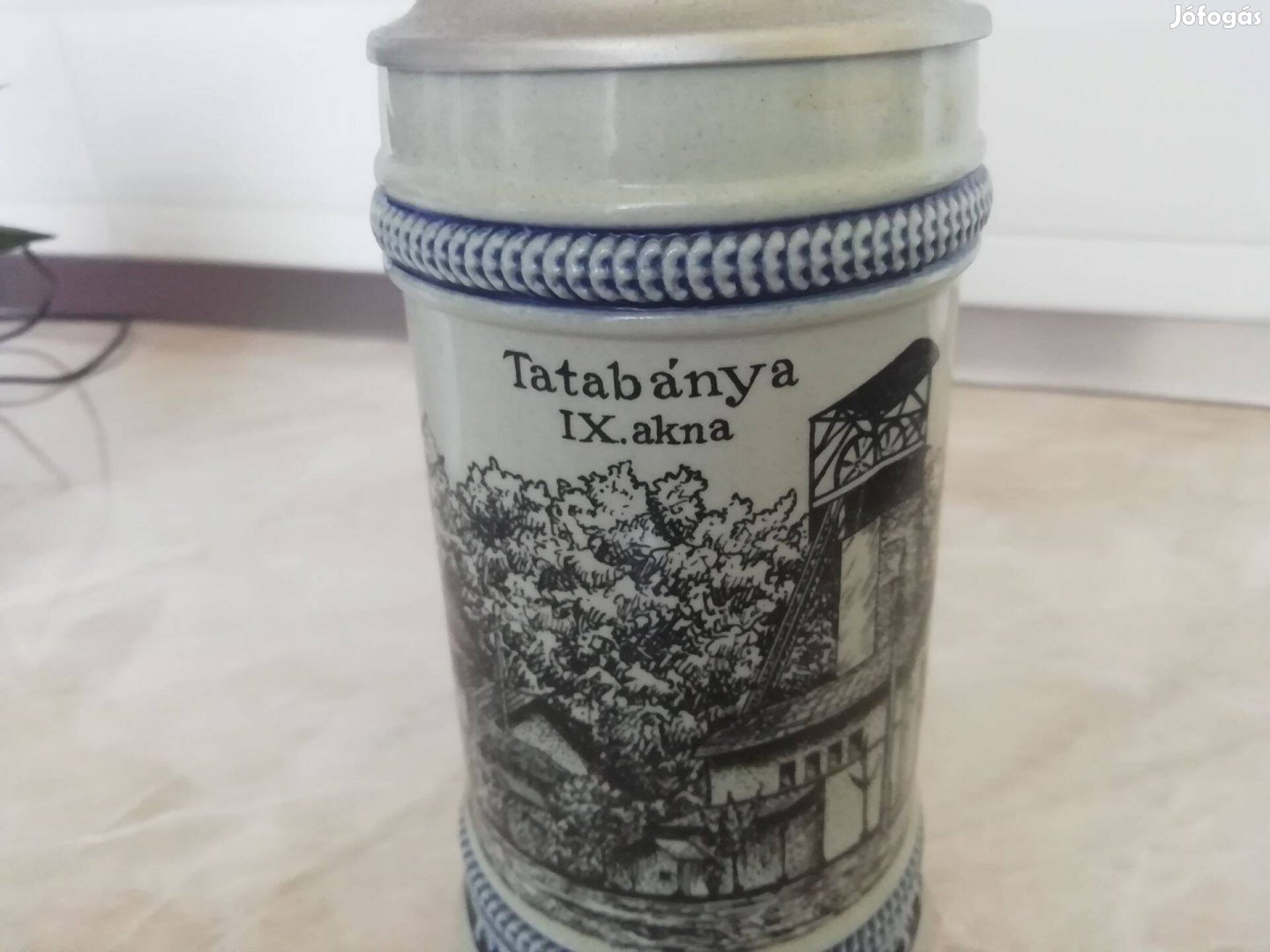 Tatabánya IX-es Akna porcelán korsó