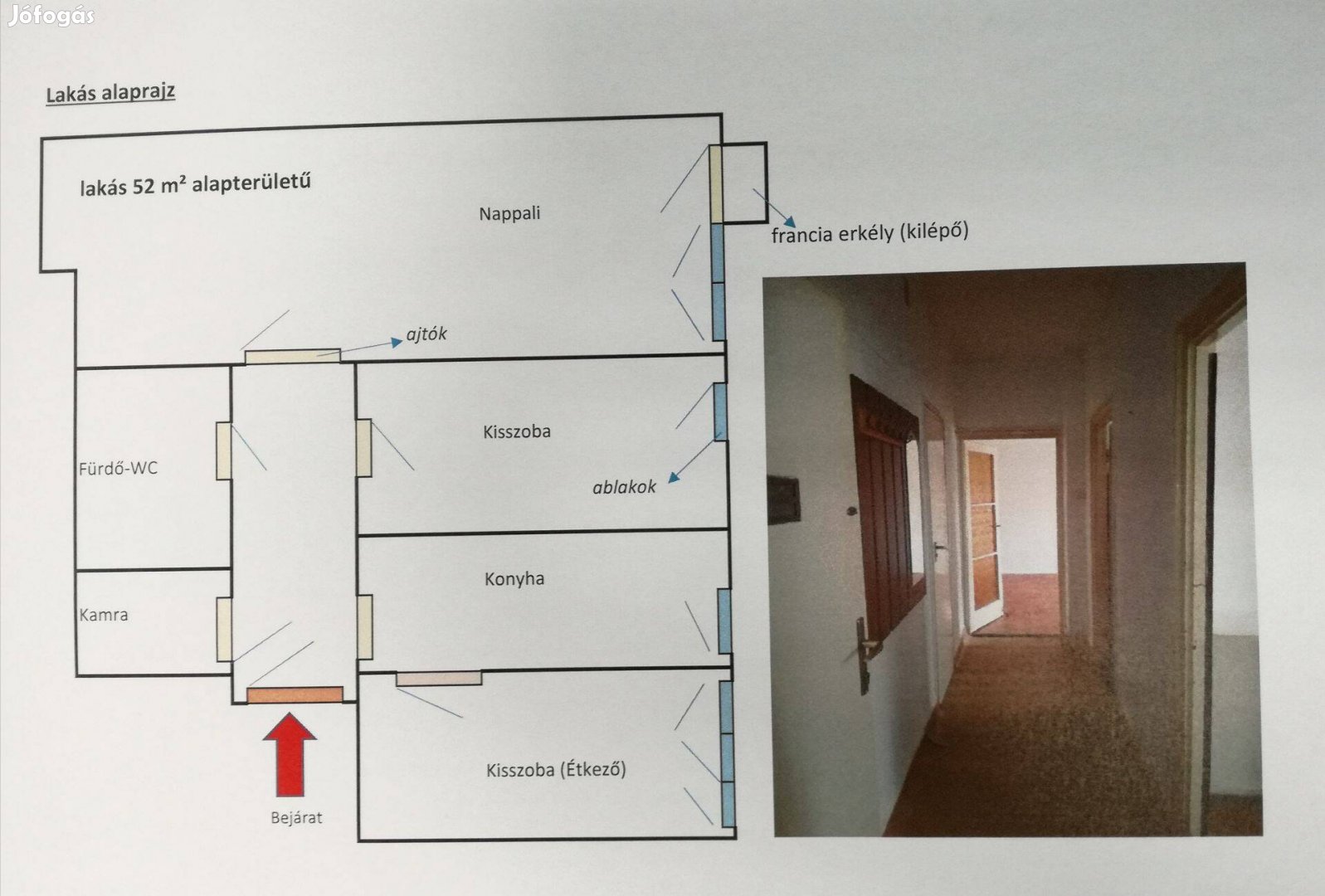 Tatabánya központjában lakás eladó