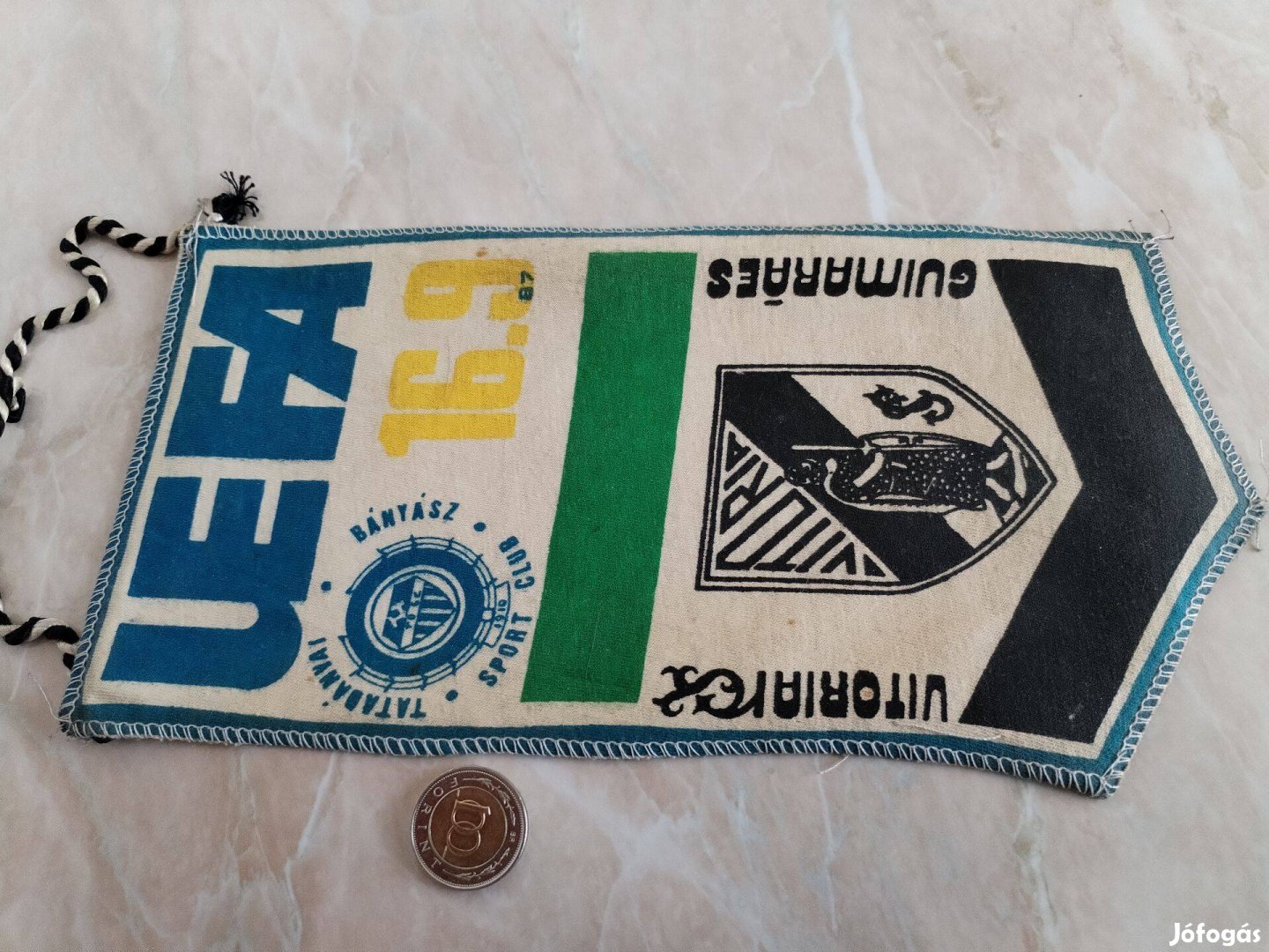 Tatabányai Bányász 1987 UEFA labdarúgó mérközés asztali zás