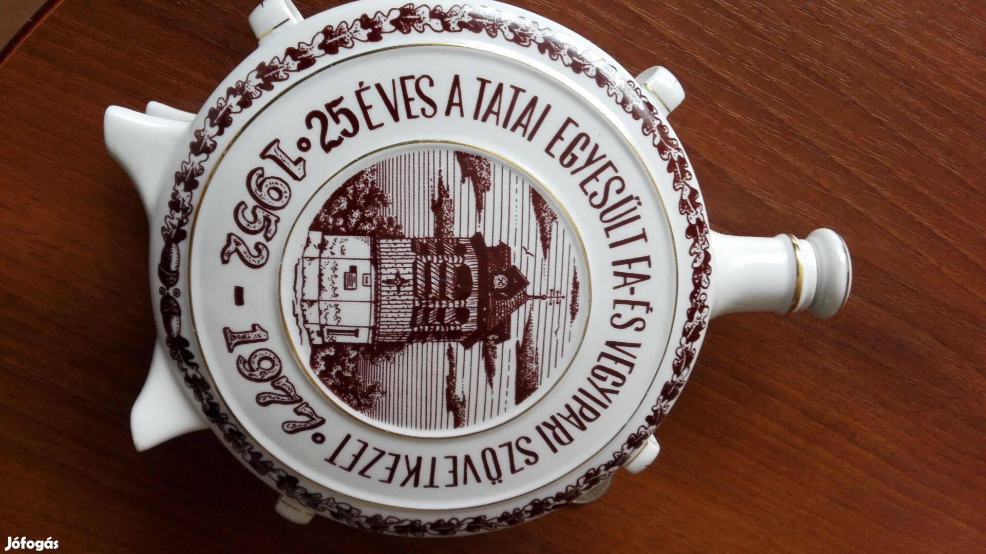 Tatai Jubileumi 1952-1977 Hollóházi porcelán kulacs