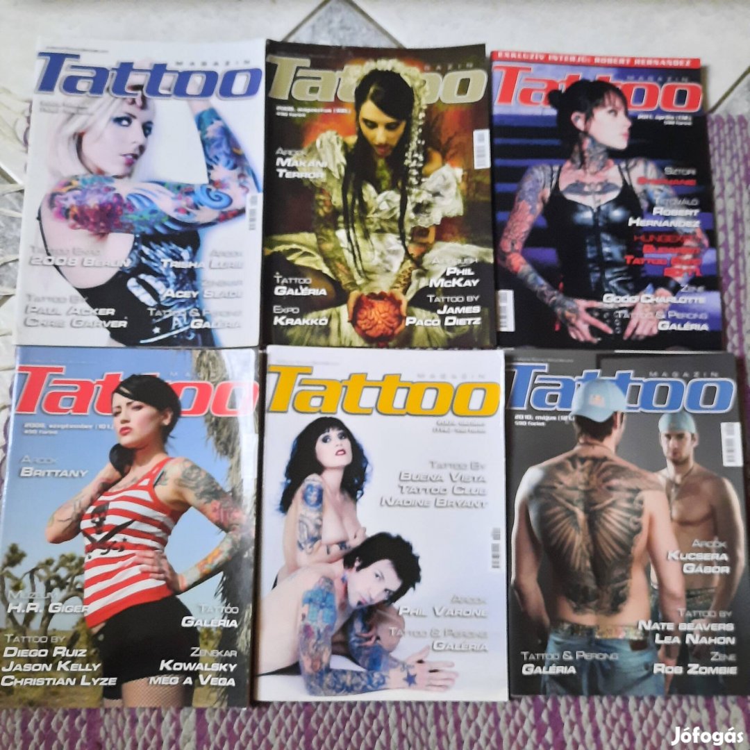 Tattoo magazin,újság gyűjtemény eladó
