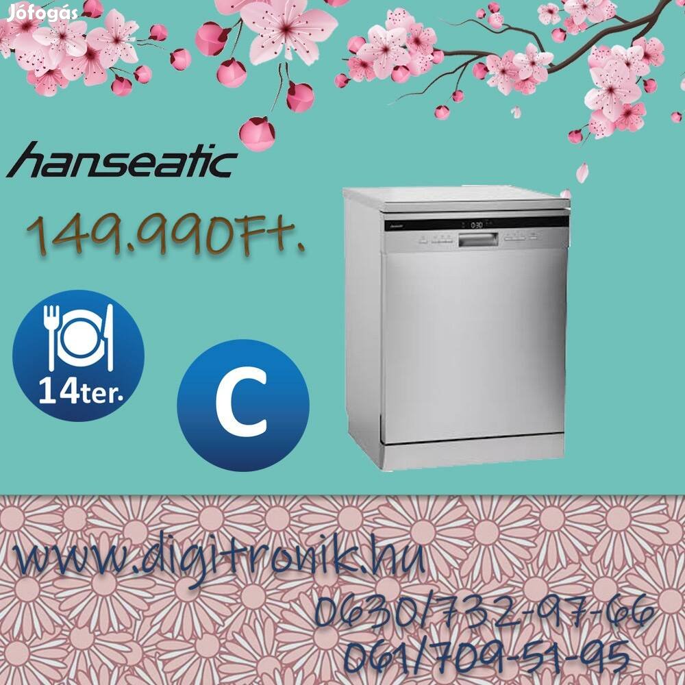 Tavaszi Akció Szabadon álló mosogatógép Hanseatic HG6085C14T7635EI