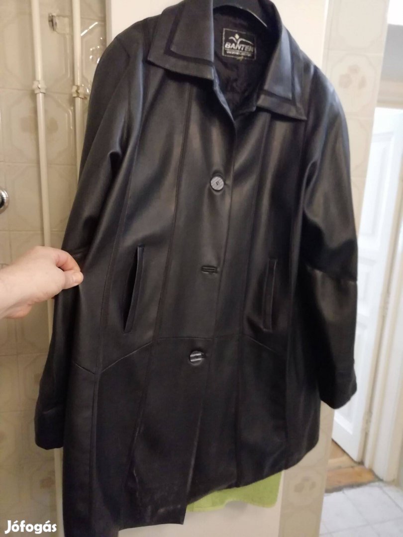 Tavaszi átmneti bőrkabát nói kabát eladó XL méret űjszerű olcsón