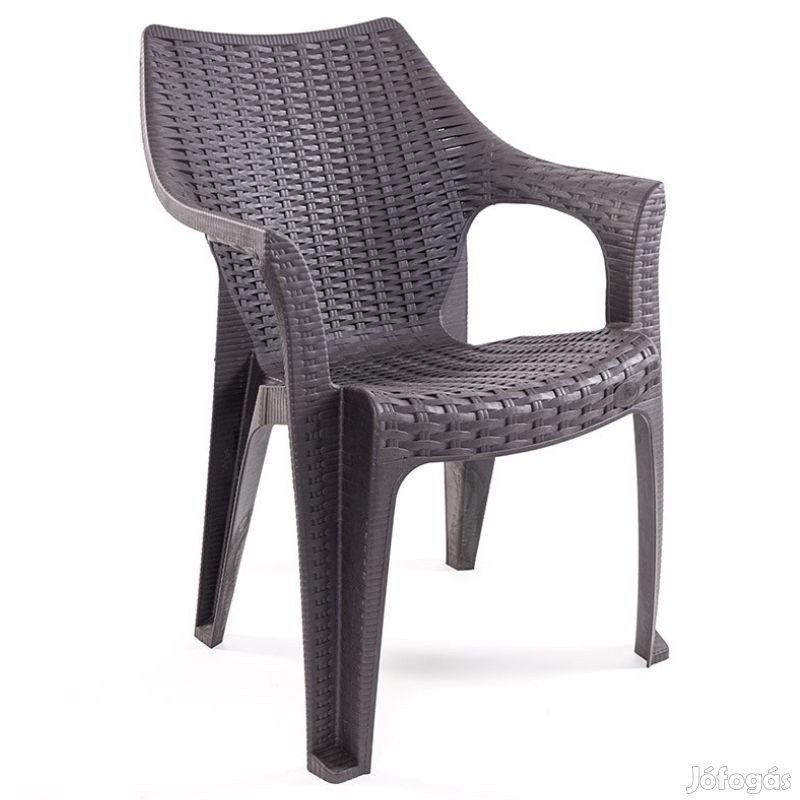 Tavira rattan hatású kerti szék Antracit-Bar - Csomagolássérült