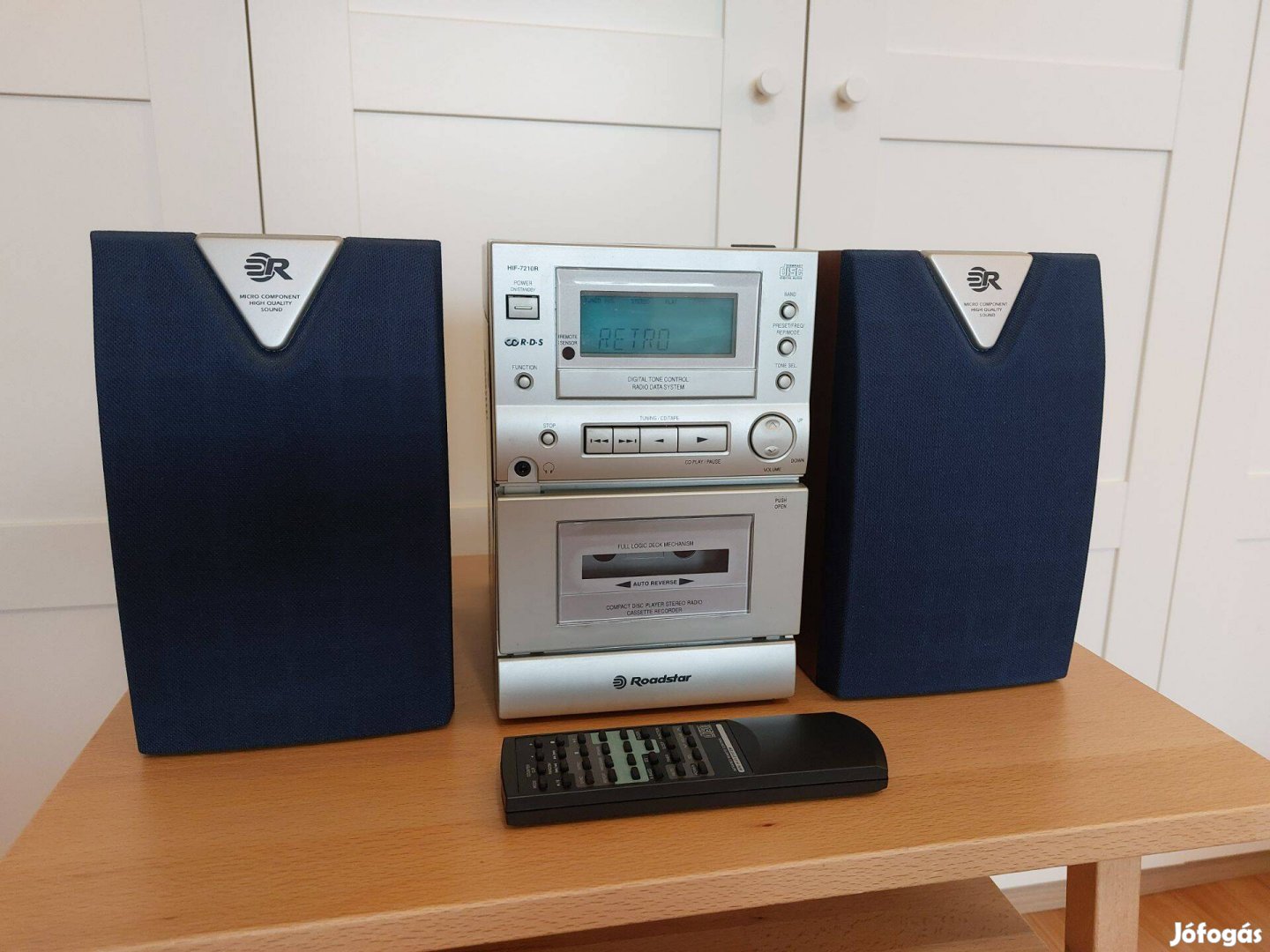 Távirányítós, programozható rádiós Roadstar HIF-7210R micro hifi