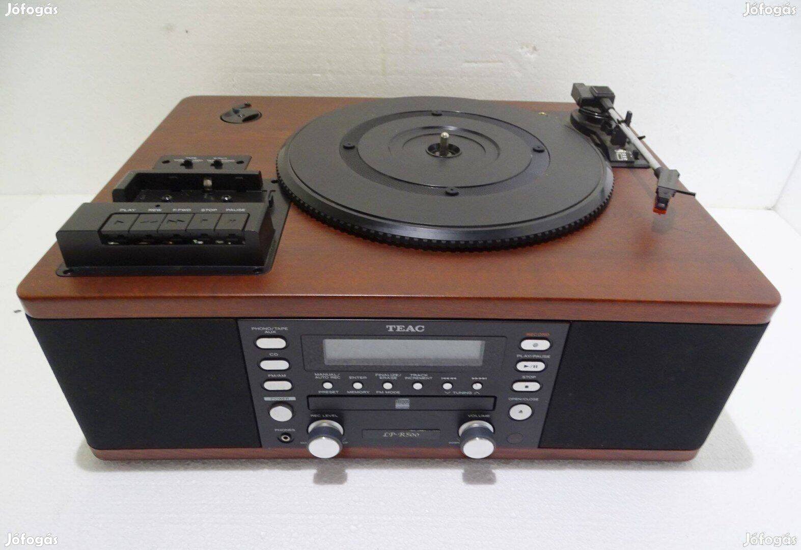 Teac LP-R500 bakelit lemezlejátszó CD lejátszó Rádió Tuner Kazetta