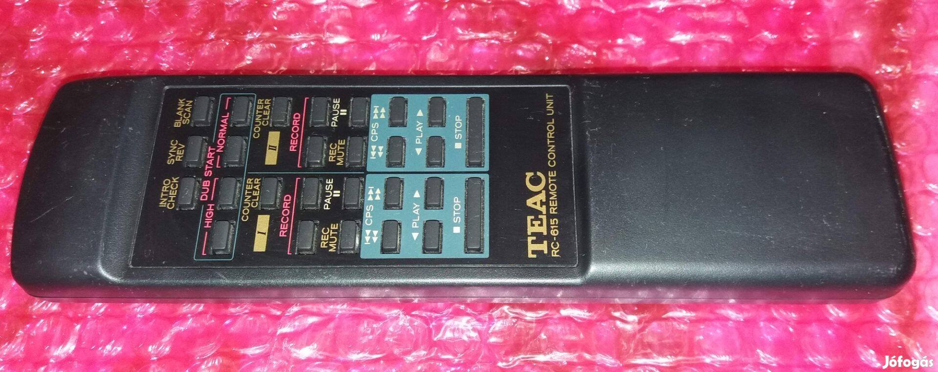 Teac RC-615 távirányító W-860R dupla kazettás deck hifi audio