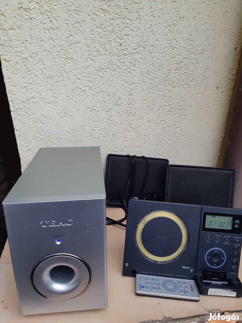 Teac hifi, eredeti fém távval,mely nyomovaval!